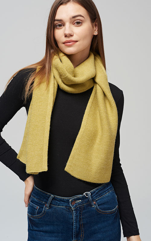 Rib Scarf, yellow