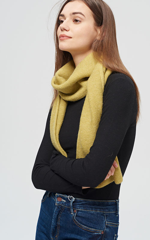 Rib Scarf, yellow