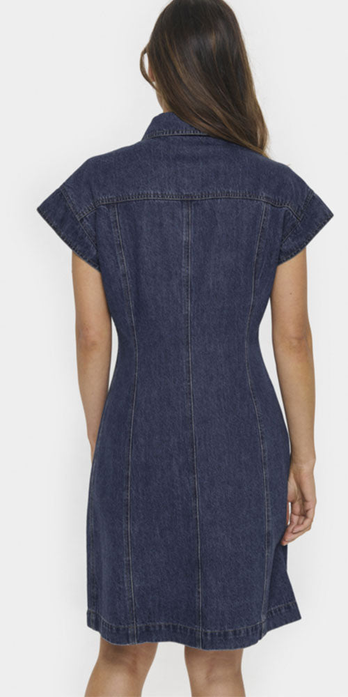 Saint Tropez Denim Cap Sleeve Dress