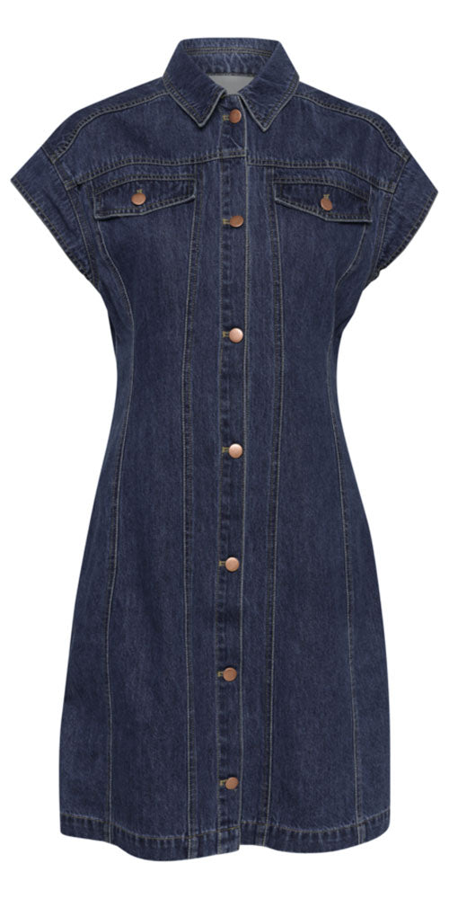 Saint Tropez Denim Cap Sleeve Dress