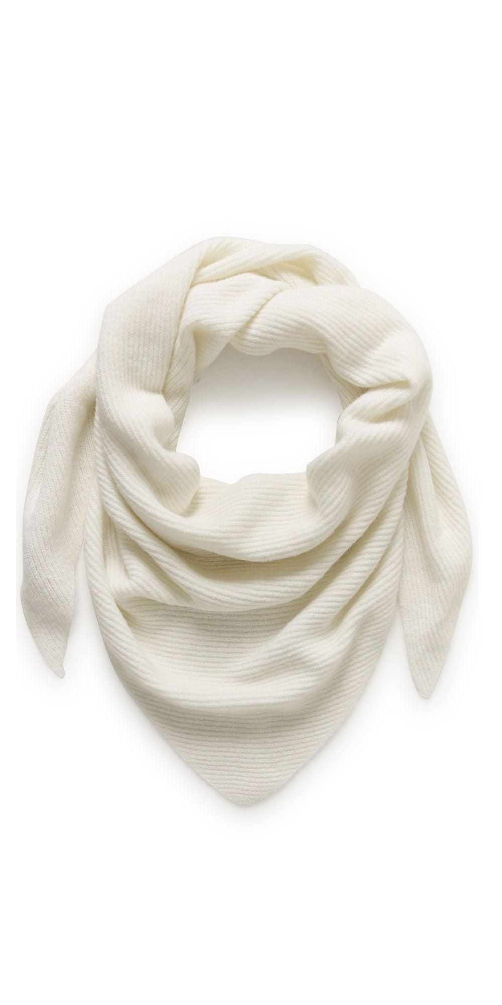 Saint Tropez Large Knit Triangle Scarf, birch