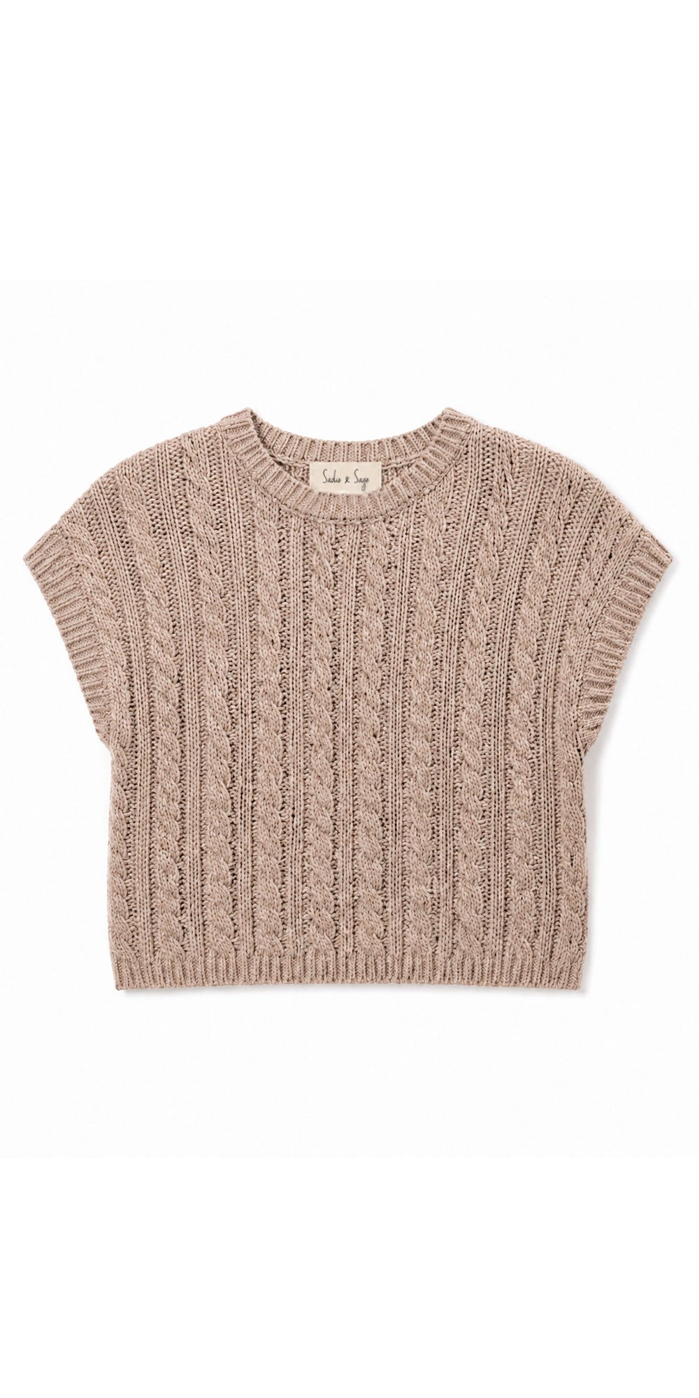 Sadie & Sage Cableknit Pullover, stone