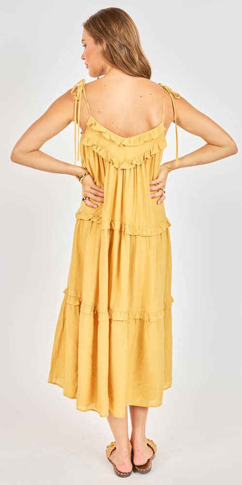 Sadie & Sage Tiered Dress, goldenrod