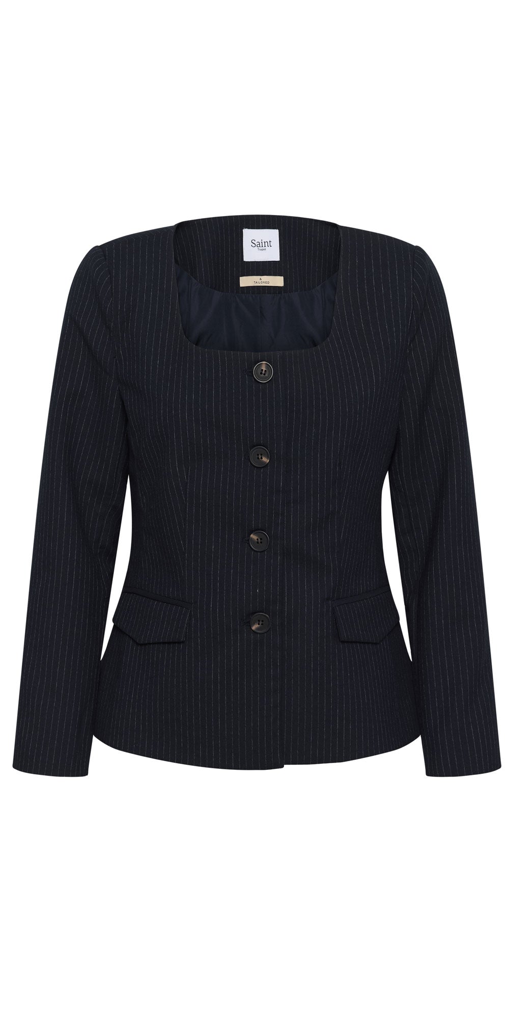 Saint Tropez Pinstripe Blazer, navy