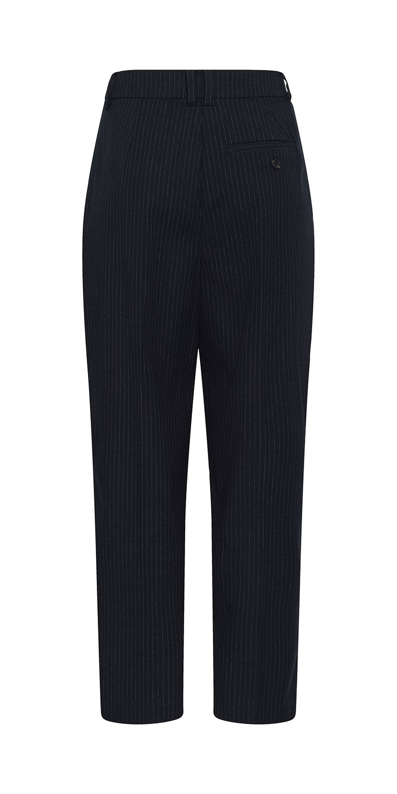 Saint Tropez Pinstripe Barrel Trousers, navy