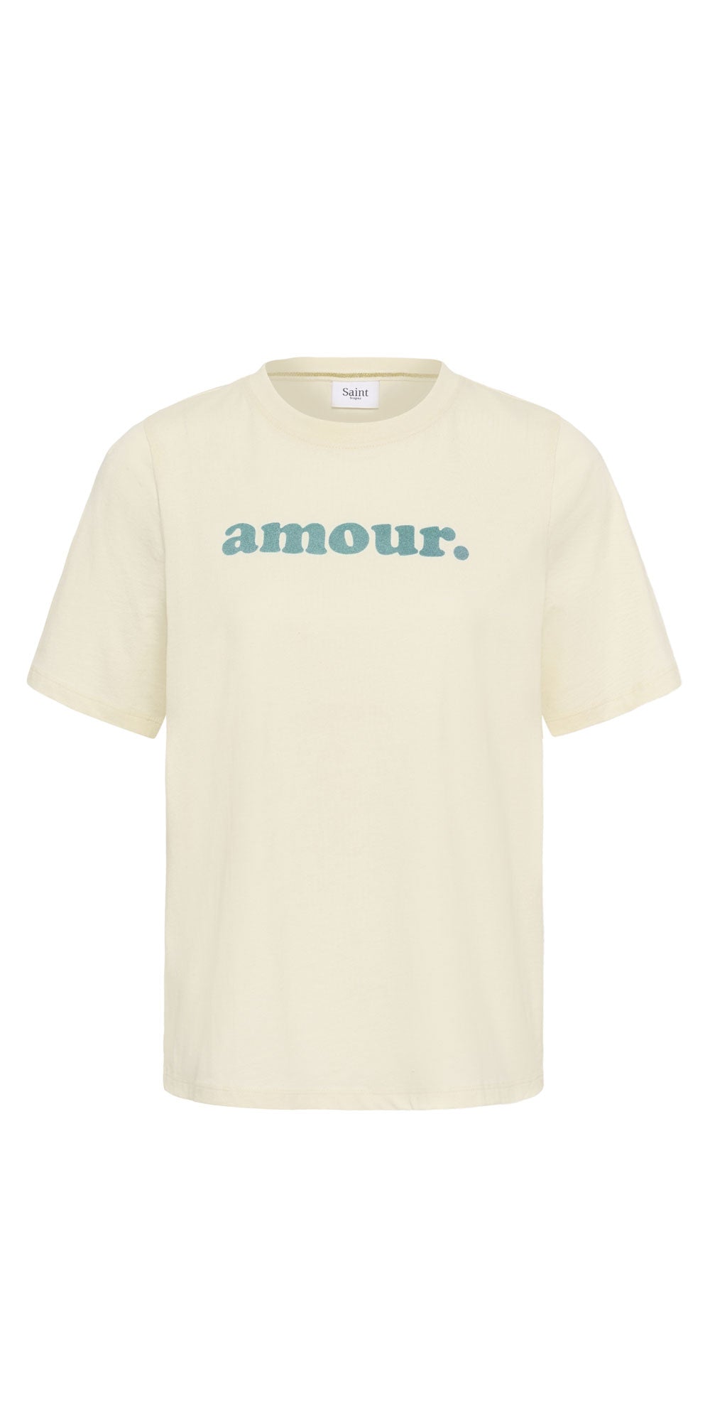 Saint Tropez Amour Tee, aqua flocked