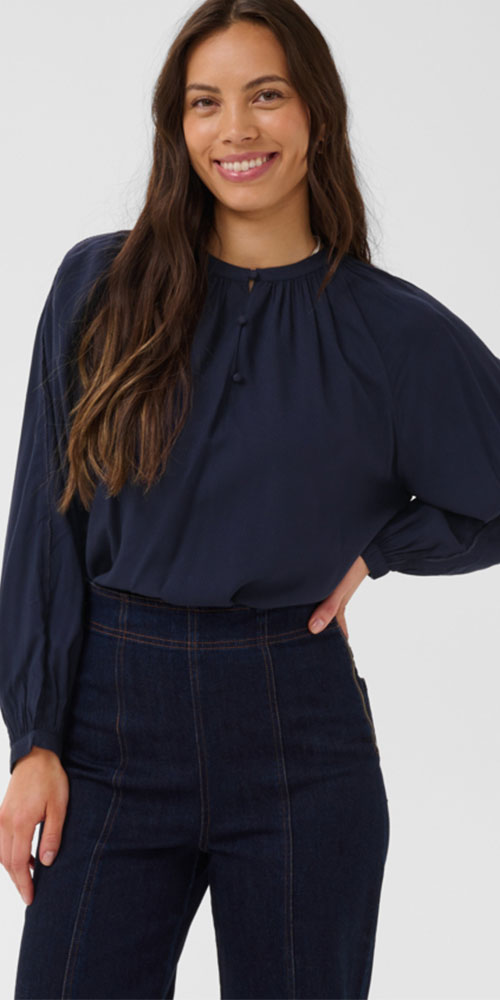 Saint Tropez Tunic Blouse, midnight navy