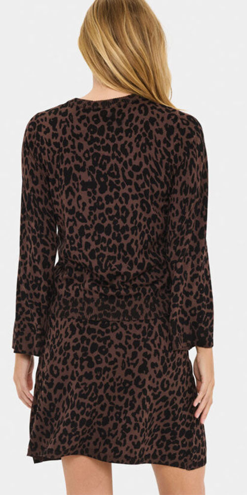 Saint Tropez Chocolate Leopard Pullover
