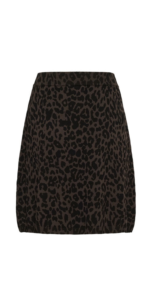 Saint Tropez Chocolate Leopard Skirt