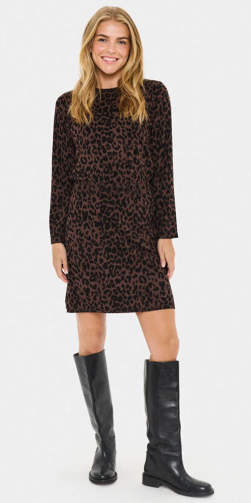Saint Tropez Chocolate Leopard Skirt