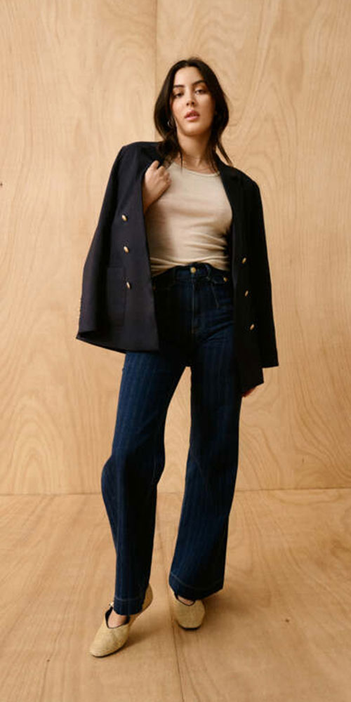 Saint Tropez Textural Stripe Jeans