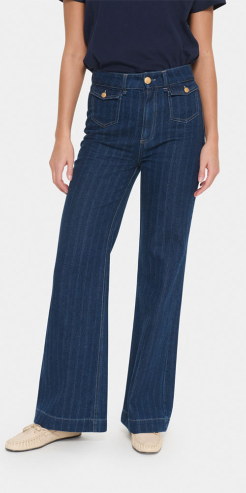 Saint Tropez Textural Stripe Jeans