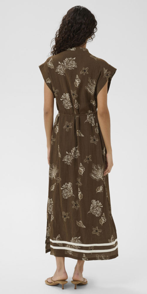 Saint Tropez Mandarin Dress, fudge seashell print