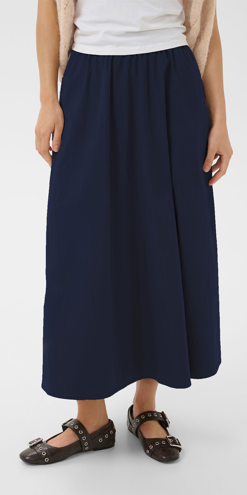 Saint Tropez Full Cut Skirt, navy
