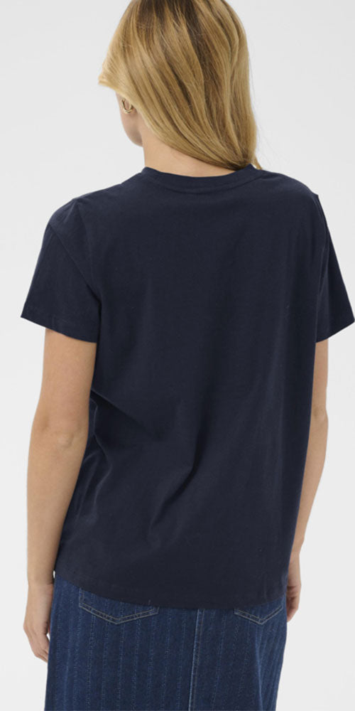 Saint Tropez Oui Tee, navy/white