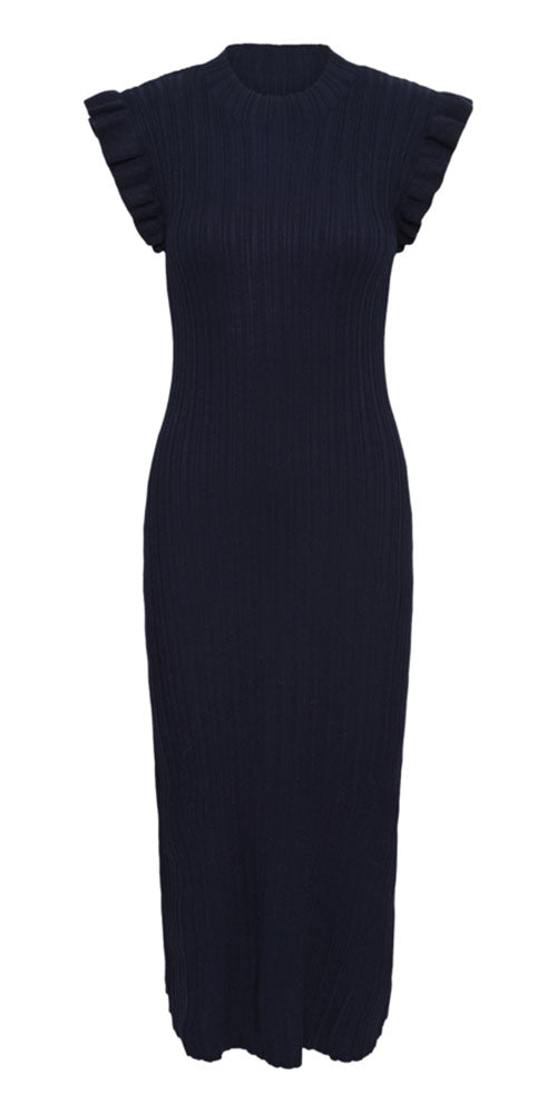 Saint Tropez Rib Knit Midi Dress, midnight navy