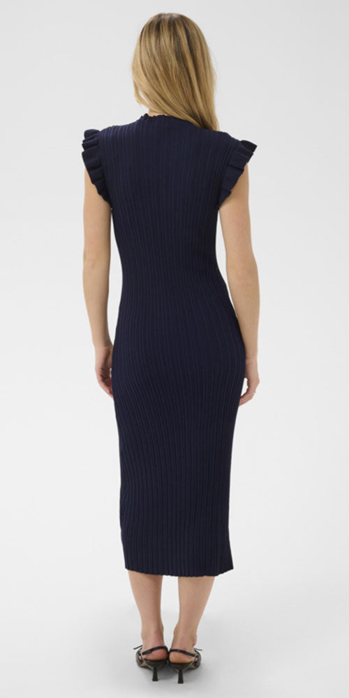 Saint Tropez Rib Knit Midi Dress, midnight navy