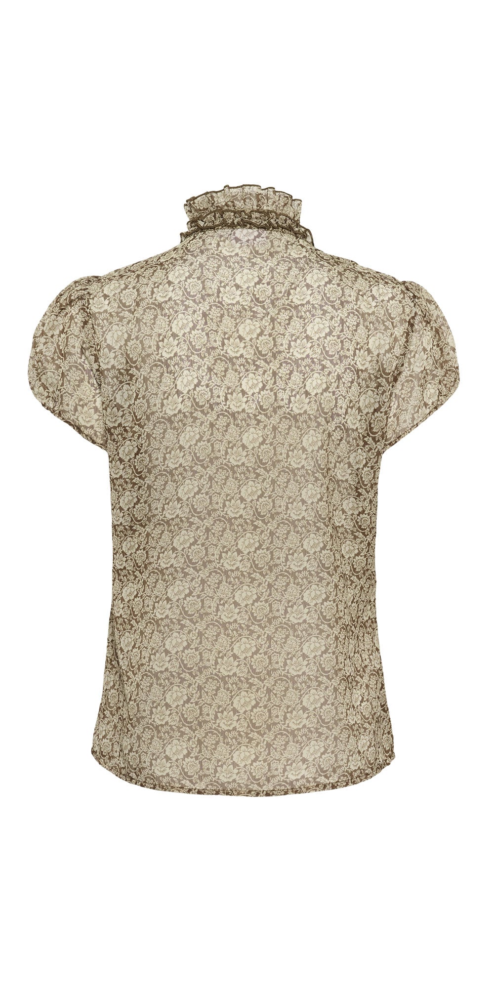 Saint Tropez Ruffle Blouse, earth flower
