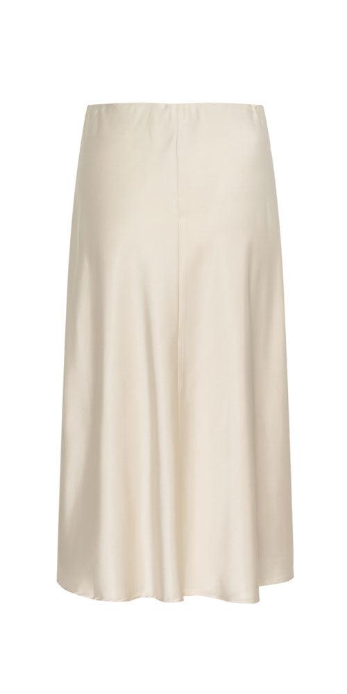 Saint Tropez Satin Midi Skirt, birch