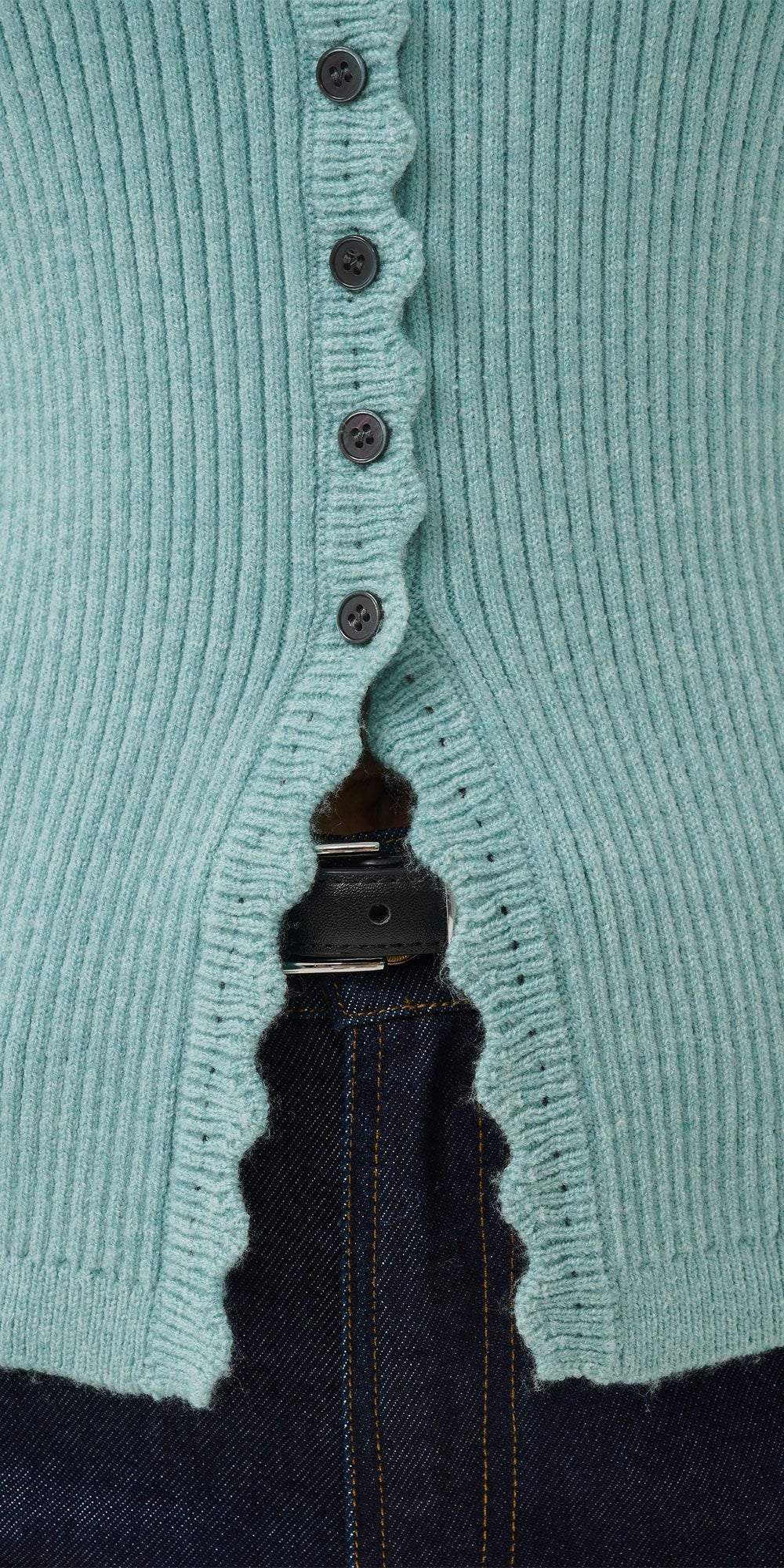 Saint Tropez Scallop Edge Cardy, aqua