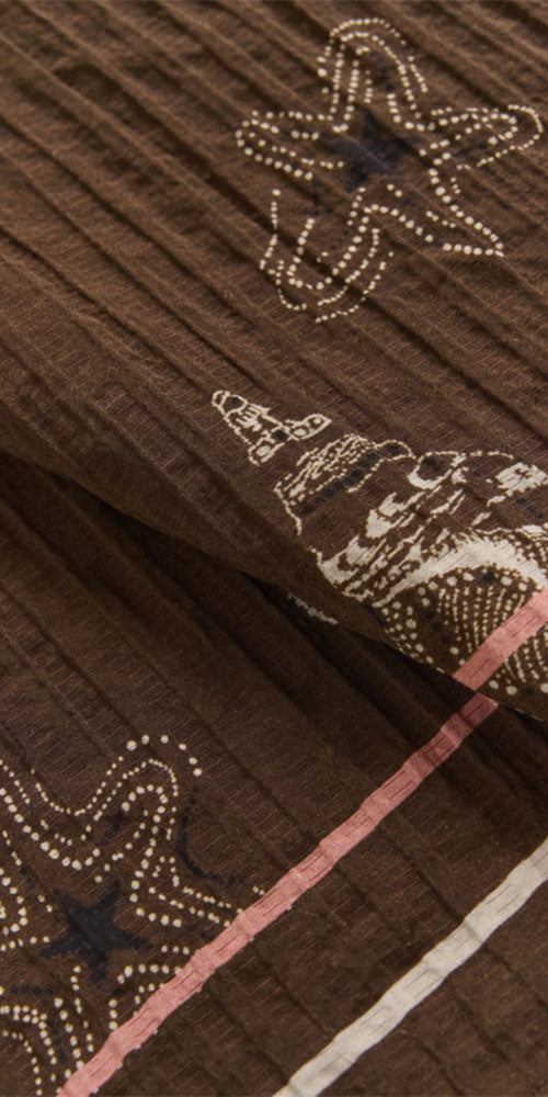 Saint Tropez Seashell Scarf, fudge