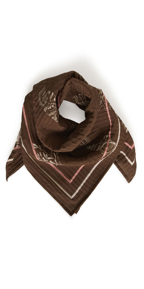 Saint Tropez Seashell Scarf, fudge
