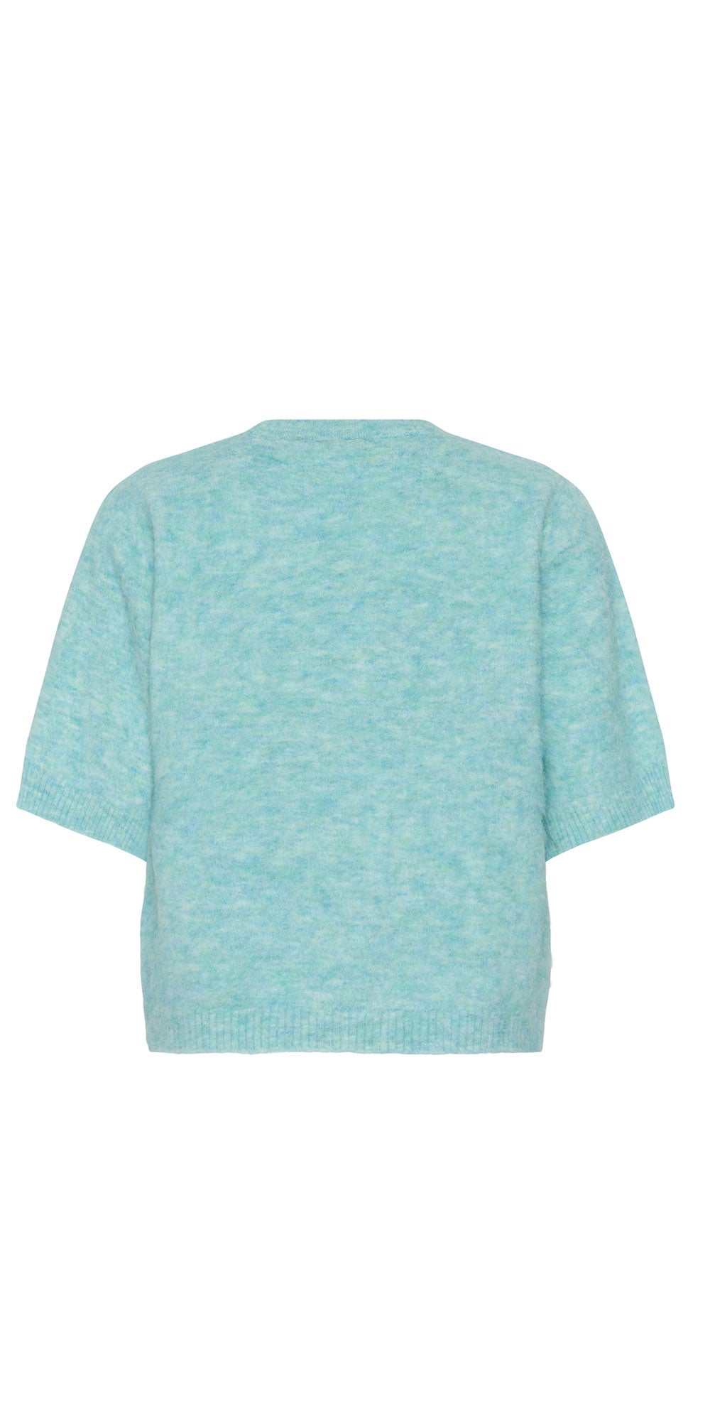 Saint Tropez Short Sleeve Sweater, aqua