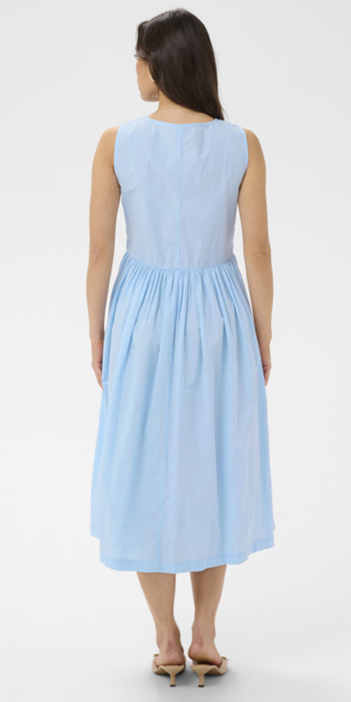 Saint Tropez Smocked Poplin Dress, sky blue