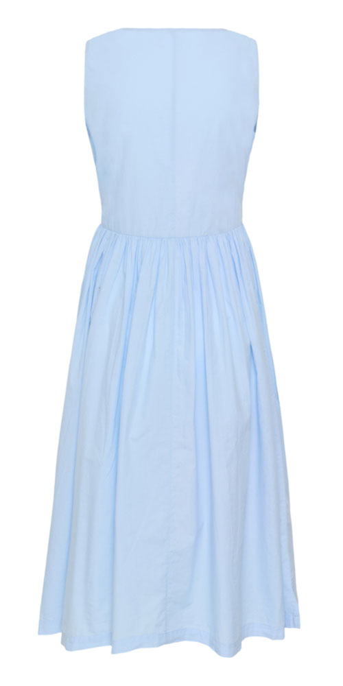Saint Tropez Smocked Poplin Dress, sky blue