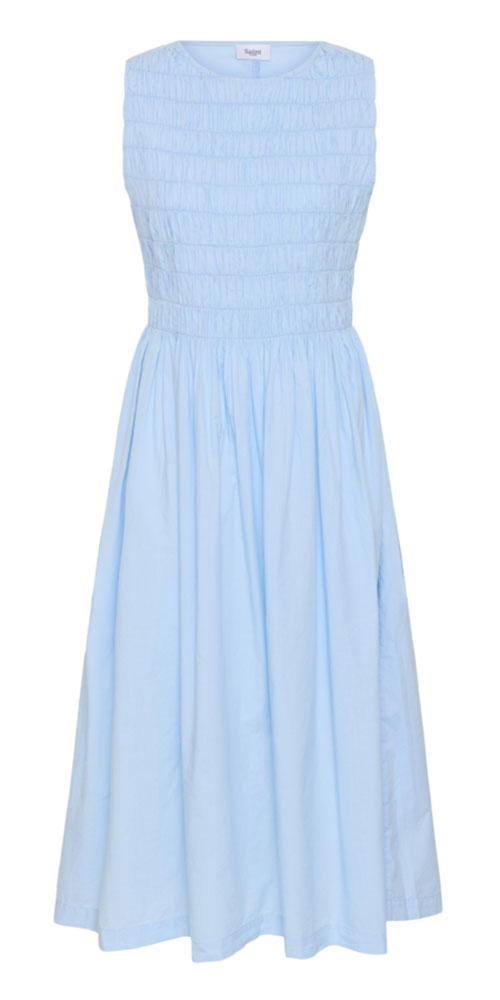 Saint Tropez Smocked Poplin Dress, sky blue
