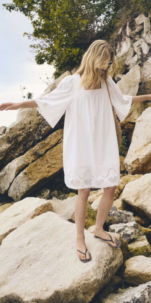 Saint Tropez Square Neck Cotton Dress