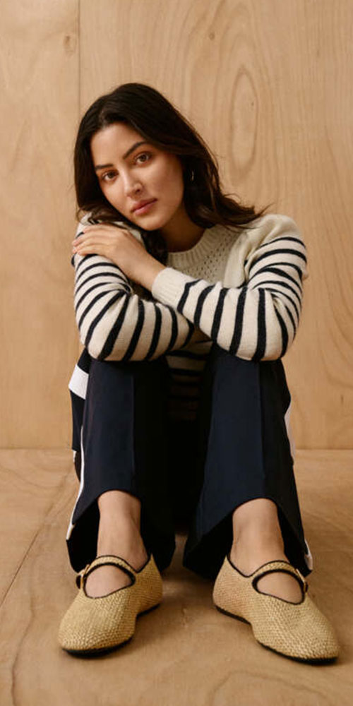 Saint Tropez Shapely Striped Sweater