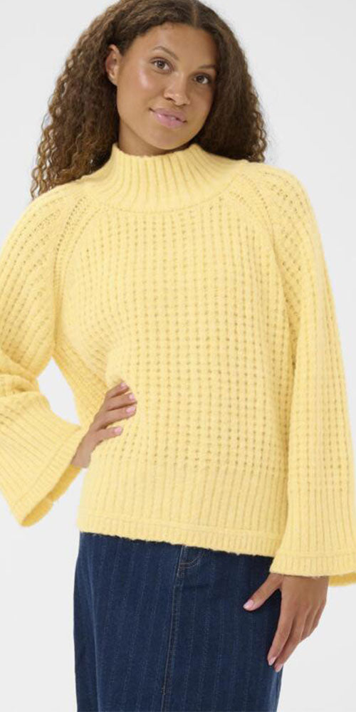 Saint Tropez Textural Sweater, butter yellow