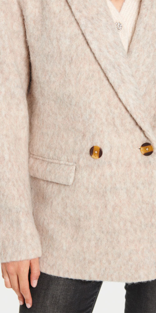 Saint Tropez Wool Blend Blazer Coat