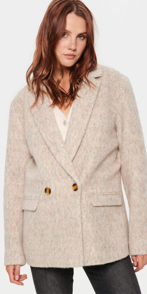 Saint Tropez Wool Blend Blazer Coat