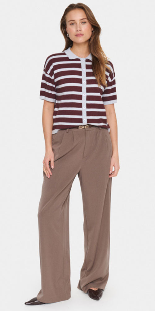Saint Tropez Striped Button Polo
