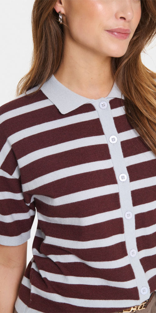 Saint Tropez Striped Button Polo