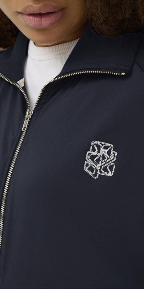 Saint Tropez Retro Track Jacket, navy/white