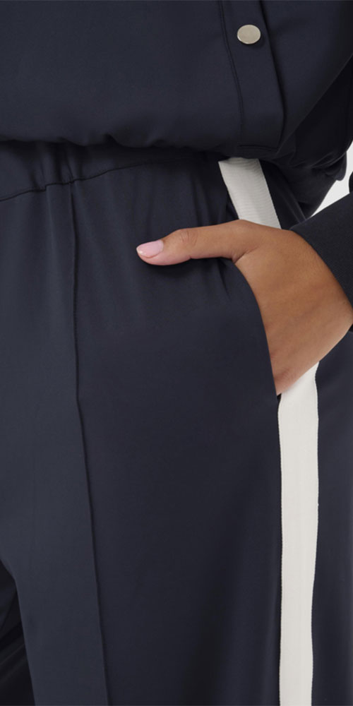 Saint Tropez Retro Track Pants, navy/white