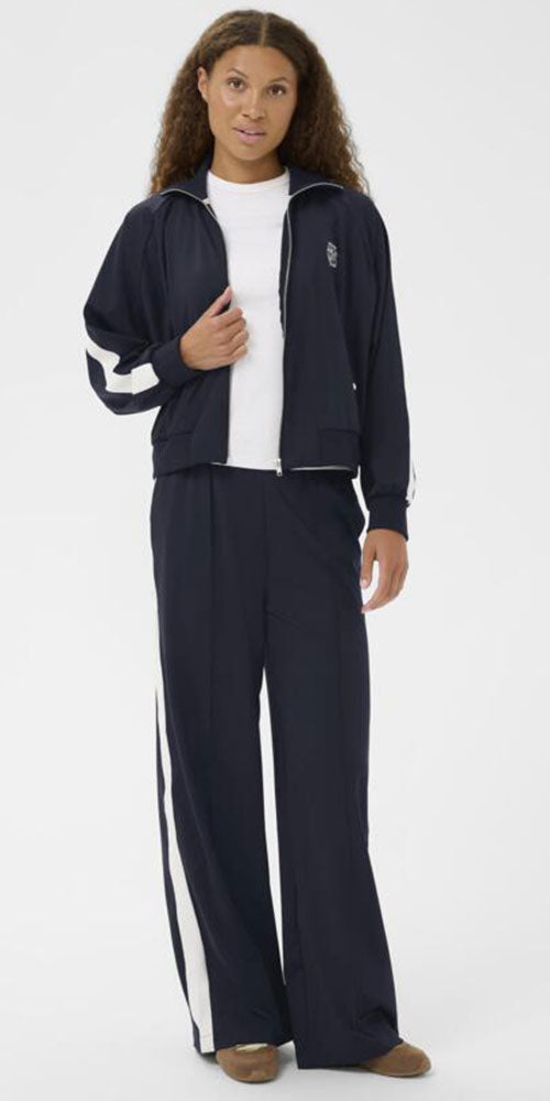 Saint Tropez Retro Track Jacket, navy/white