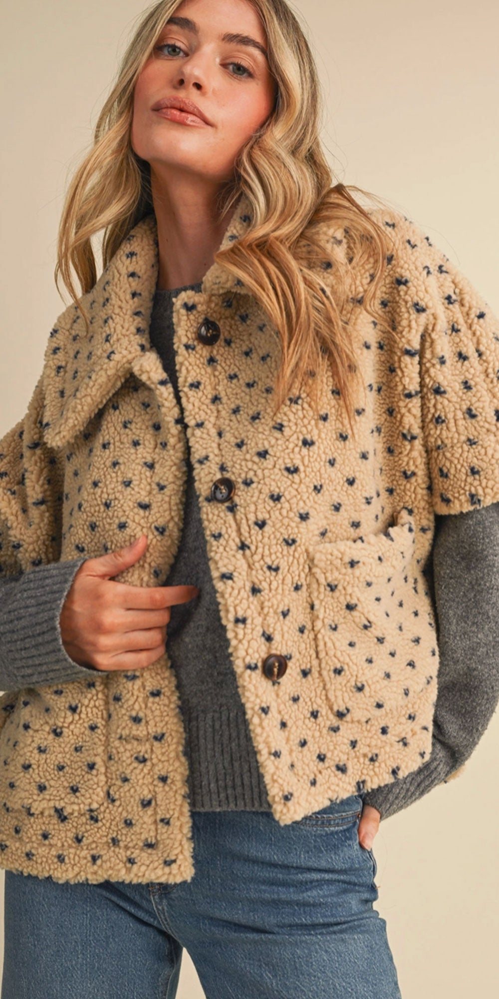 Cozy Sherpa Cape Coat