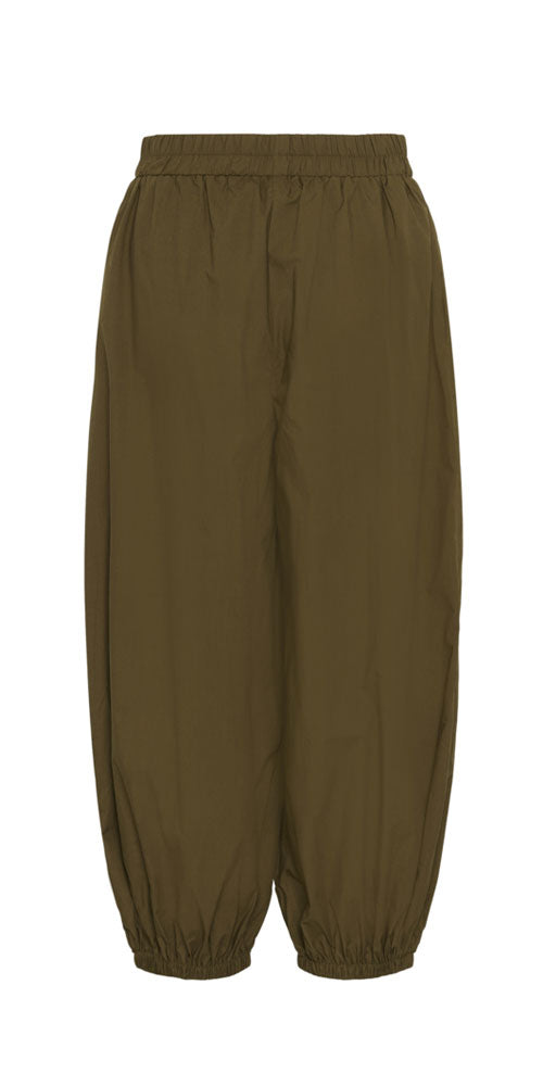 Soaked Cotton Balloon Pants, olive green