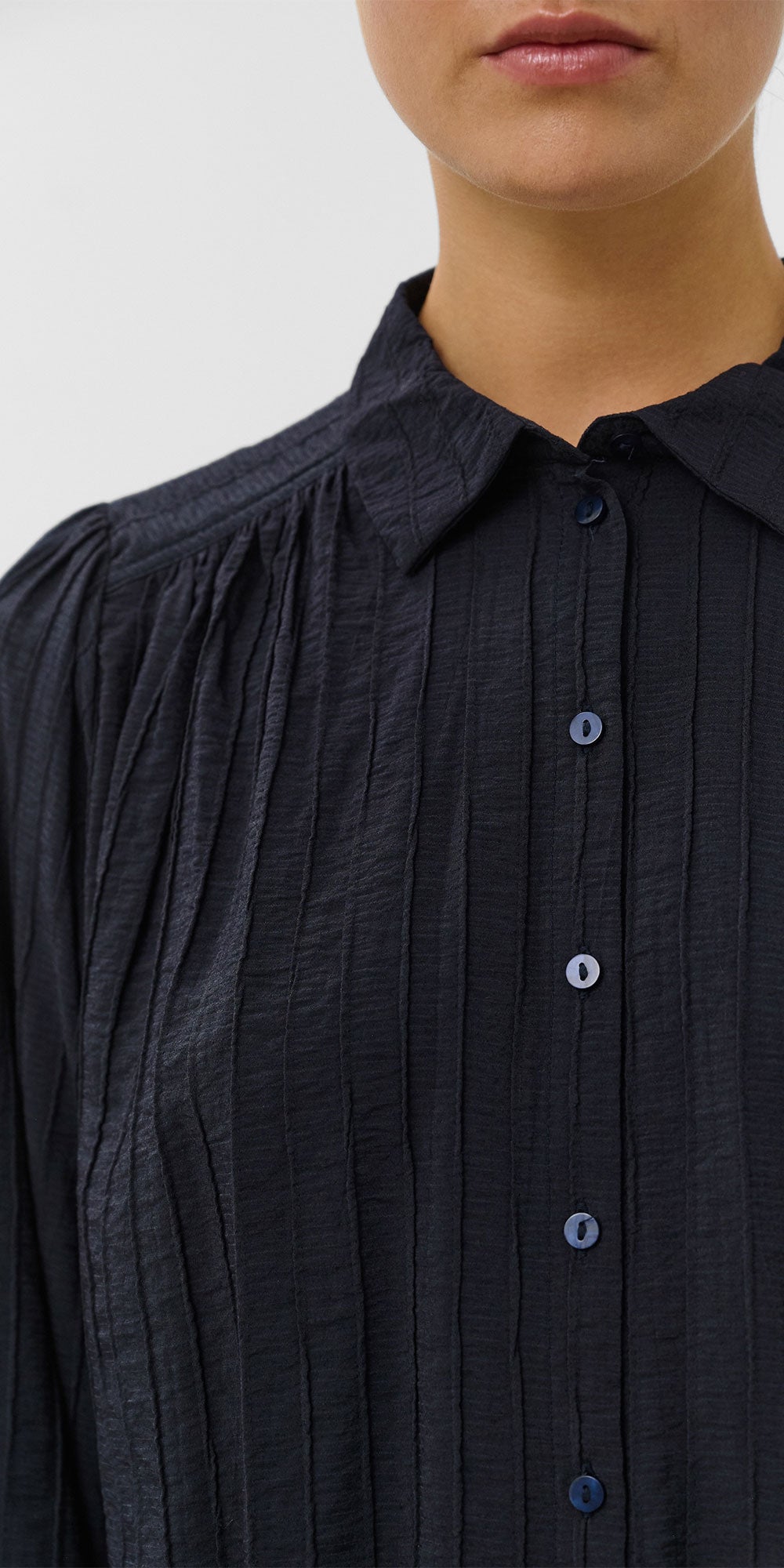 Soaked Bat Sleeve Blouse, navy