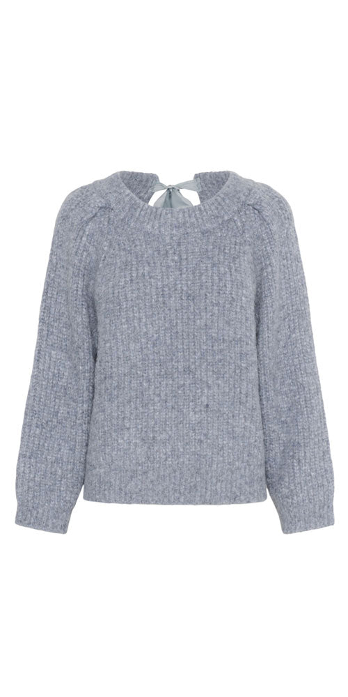 Soaked Bow Neck Sweater, blue