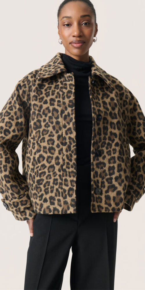 Soaked Brushed Leopard Jacket