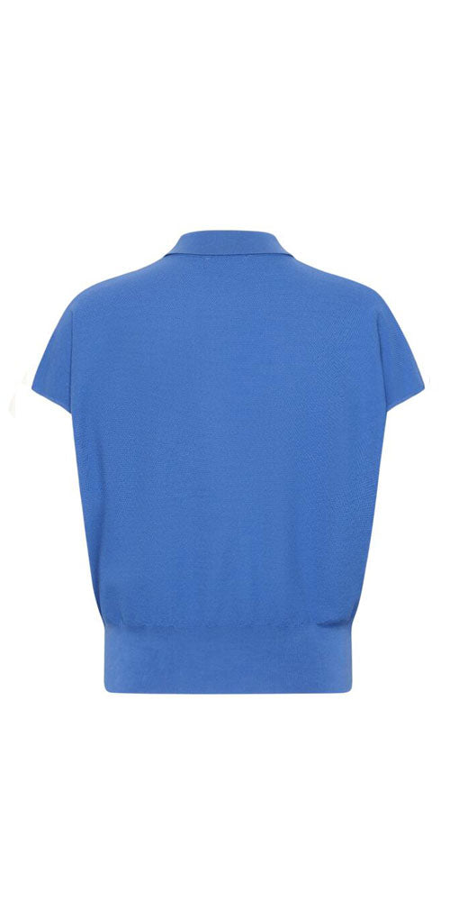 Soaked Dolman Sleeve Polo Knit, blue