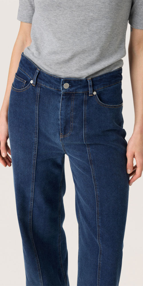 Soaked Seamed Straight Jeans