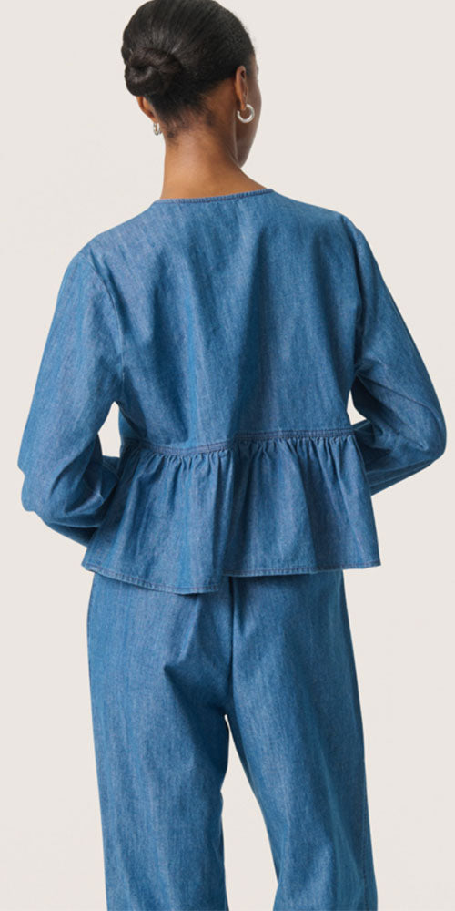 Soaked Tie Front Denim Jacket