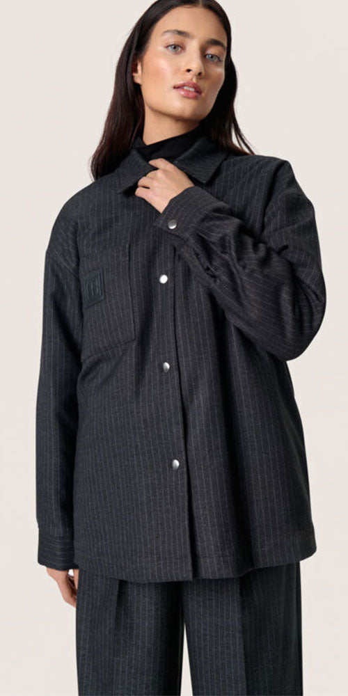 Soaked Pinstriped Barn Jacket