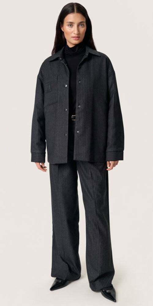 Soaked Pinstriped Barn Jacket